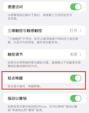 宁乡苹果授权维修站分享iPhone轻点无法唤醒怎么办 