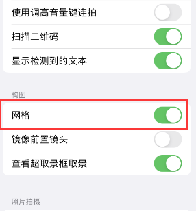 宁乡苹果手机维修网点分享iPhone如何开启九宫格构图功能 